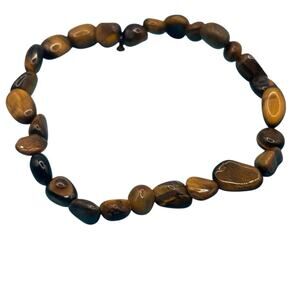 Brown Beaded Stretch Bracelet